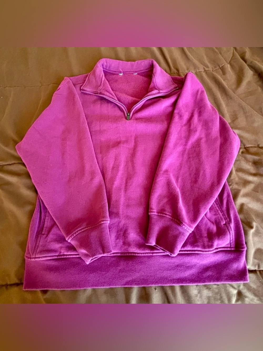Athleta Forever Fleece 1/4 Zip Sweatshirt